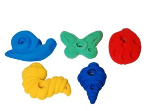5er Set Klettersteine inkl Schrauben Klettergriffe für Kletterwand Bouldergriffe