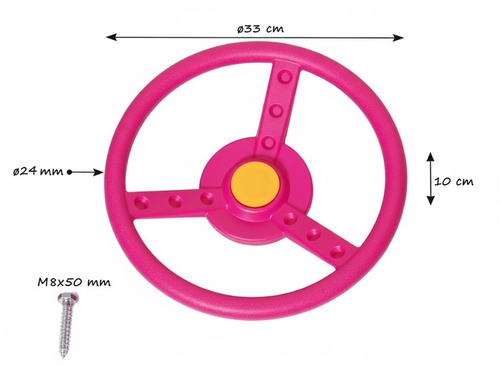 2-Handgriffe-Lenkrad-Fernrohr-Zubehoerset-Sparset-Spielturm-Set-Zubehoer-Rosa-157683662732-2