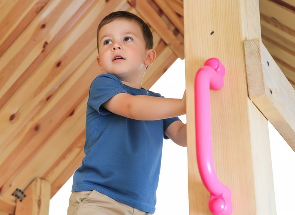 2-Handgriffe-Lenkrad-Fernrohr-Zubehoerset-Sparset-Spielturm-Set-Zubehoer-Rosa-157683662732-5