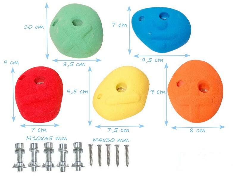 Set Di 5 Presa Per Arrampicata Per Muro Di Arrampicata Boulder Spielturm – Bild 3