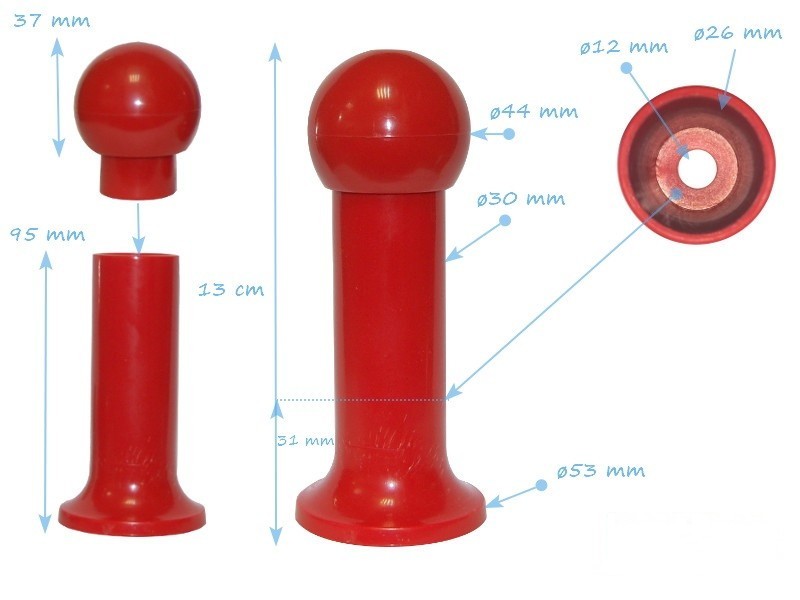 2 Handgriffe Wipptier Fußraste Federtier Federwippe Leitersprosse Spielturm – Bild 5