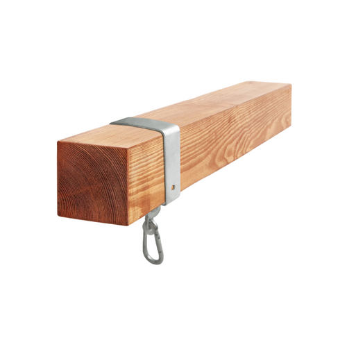 Schaukelhaken für Kantholz 90x90 mm mit Karabinerhaken, Schaukelschelle Schaukel – Bild 3