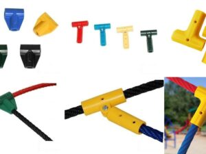 T – Verbinder für das Seil mit Stahlkern Ø16 mm Spielplatz Kletterturm Spielturm