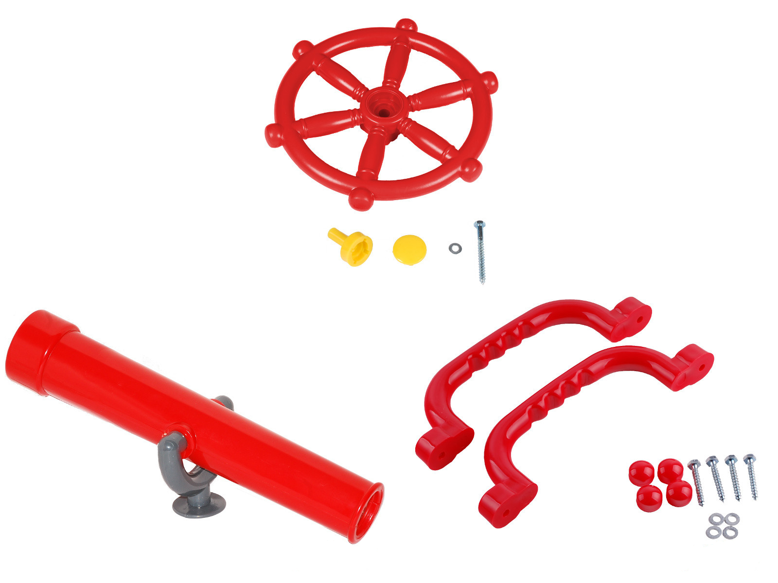 2 Handgriffe + Schiffslenker + Fernrohr Zubehörset Sparset Spielturm Set Zubehör – Bild 24
