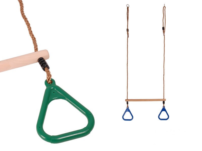 Trapez aus Holz mit Kunststoffgriff Schaukelbrett Spielturm Schaukel Kletterturm – Bild 22