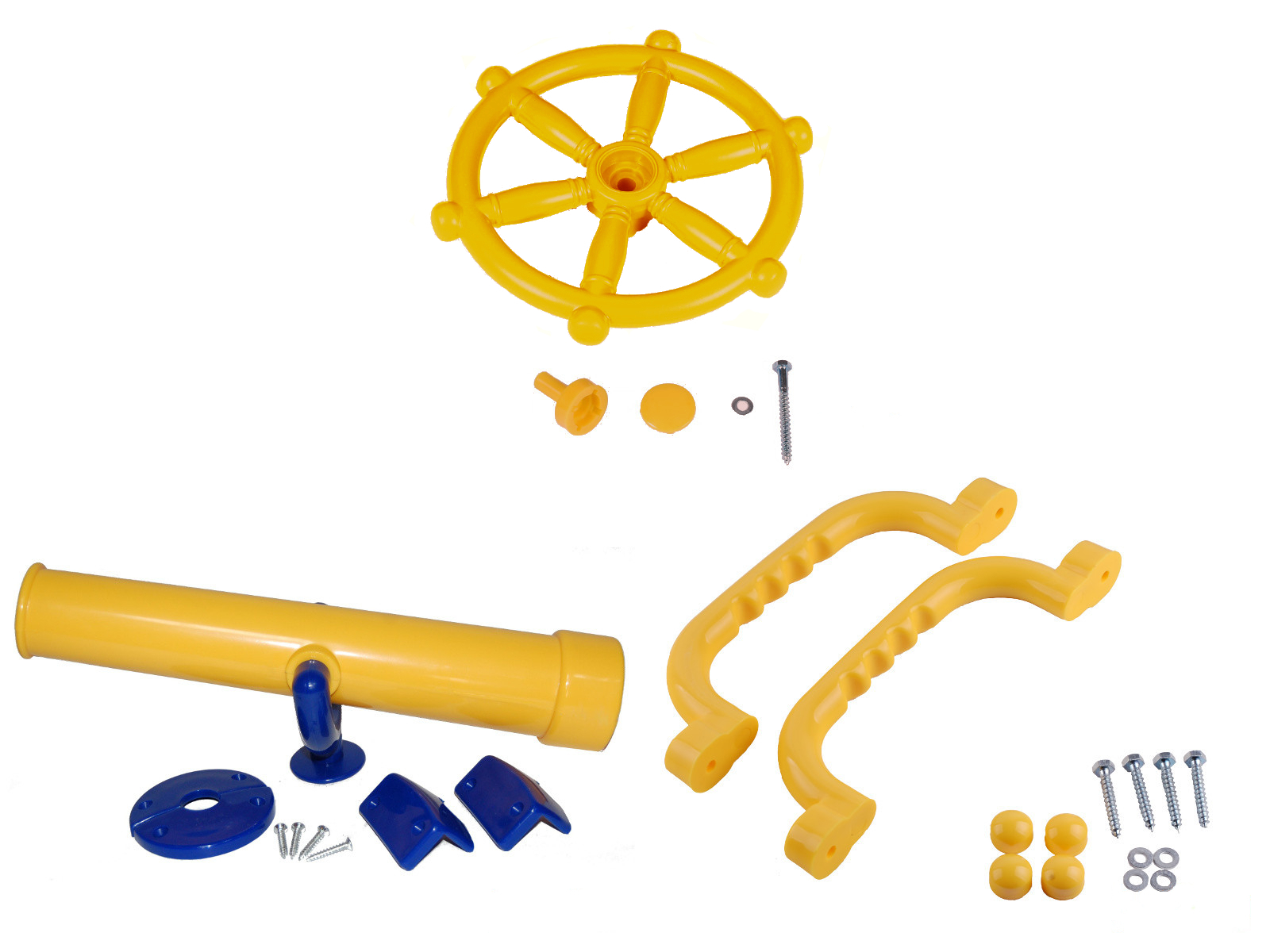 2 Handgriffe + Schiffslenker + Fernrohr Zubehörset Sparset Spielturm Set Zubehör – Bild 25