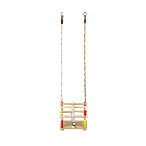 Asiento De Columpio Infantil De Madera Para Niños Columpio Multicolor – Bild 4