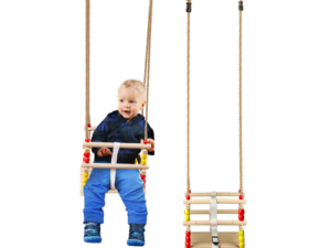 Asiento De Columpio Infantil De Madera Para Niños Columpio Multicolor