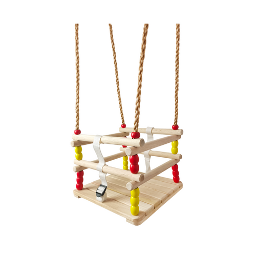 Asiento De Columpio Infantil De Madera Para Niños Columpio Multicolor – Bild 6