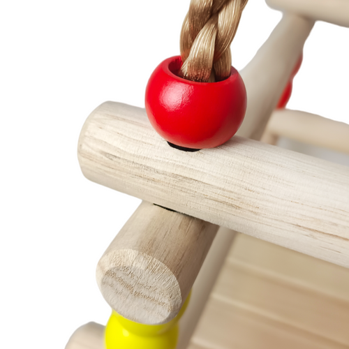 Asiento De Columpio Infantil De Madera Para Niños Columpio Multicolor – Bild 7