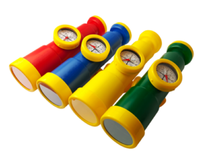 Fernrohr mit Kompass Fernglas Spielzeug für Spielturm Spielhaus Zubehör Baumhaus