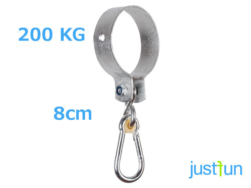 Schaukelhaken Rundholz Ø80 mm mit Karabinerhaken Schaukelschelle 8 cm – Bild 21
