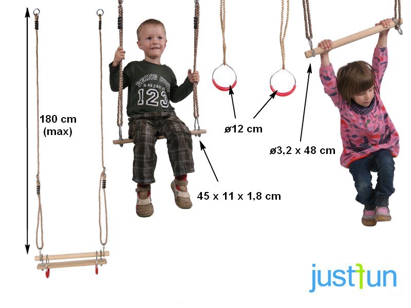 Seilringe Anillas de Gimnasia Con Mango Ringseil Torre Juego Columpio Escalada – Bild 21