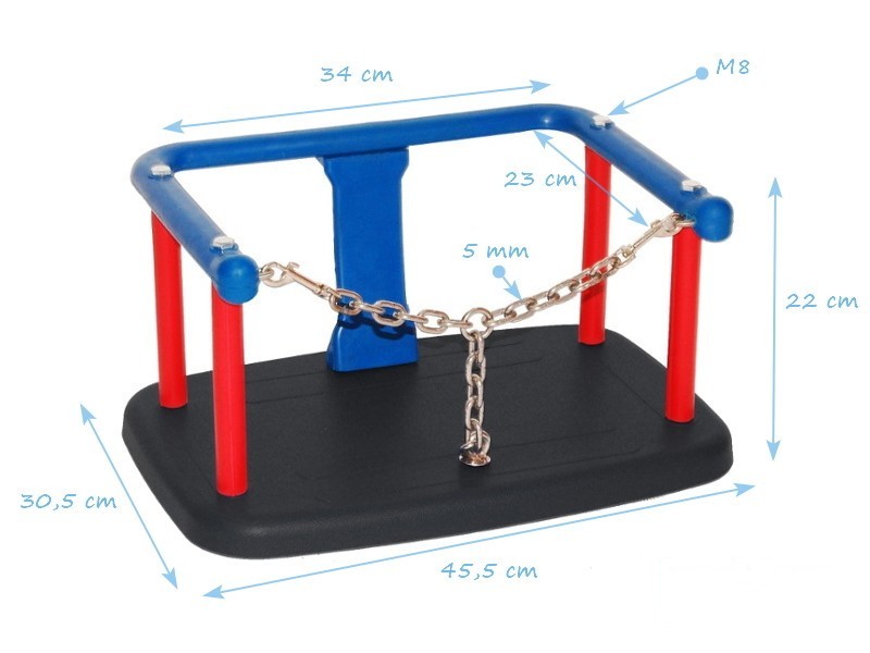 Kinderschaukel Babyschaukel Kleinkindschaukel Schaukel Babysitz + Kette EN1176 – Bild 4