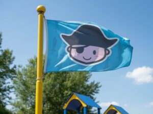 Bandera Con Hisssystem para Área de Juegos Bandera Accesorio Casa Fahnensystem